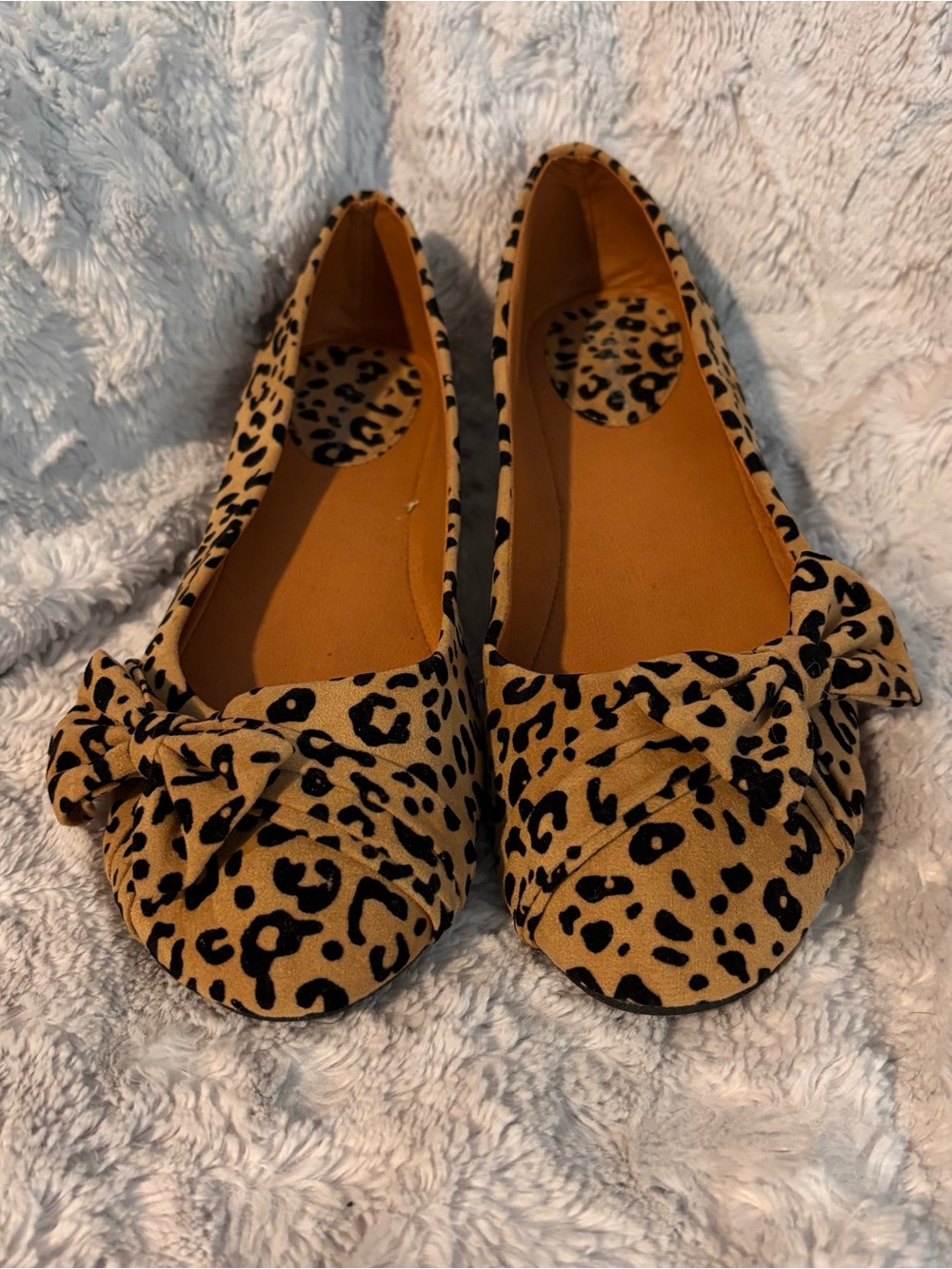 Forever Leopard Print Bow Flats - Size 8.5